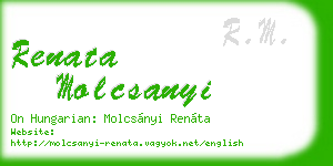renata molcsanyi business card