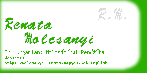 renata molcsanyi business card